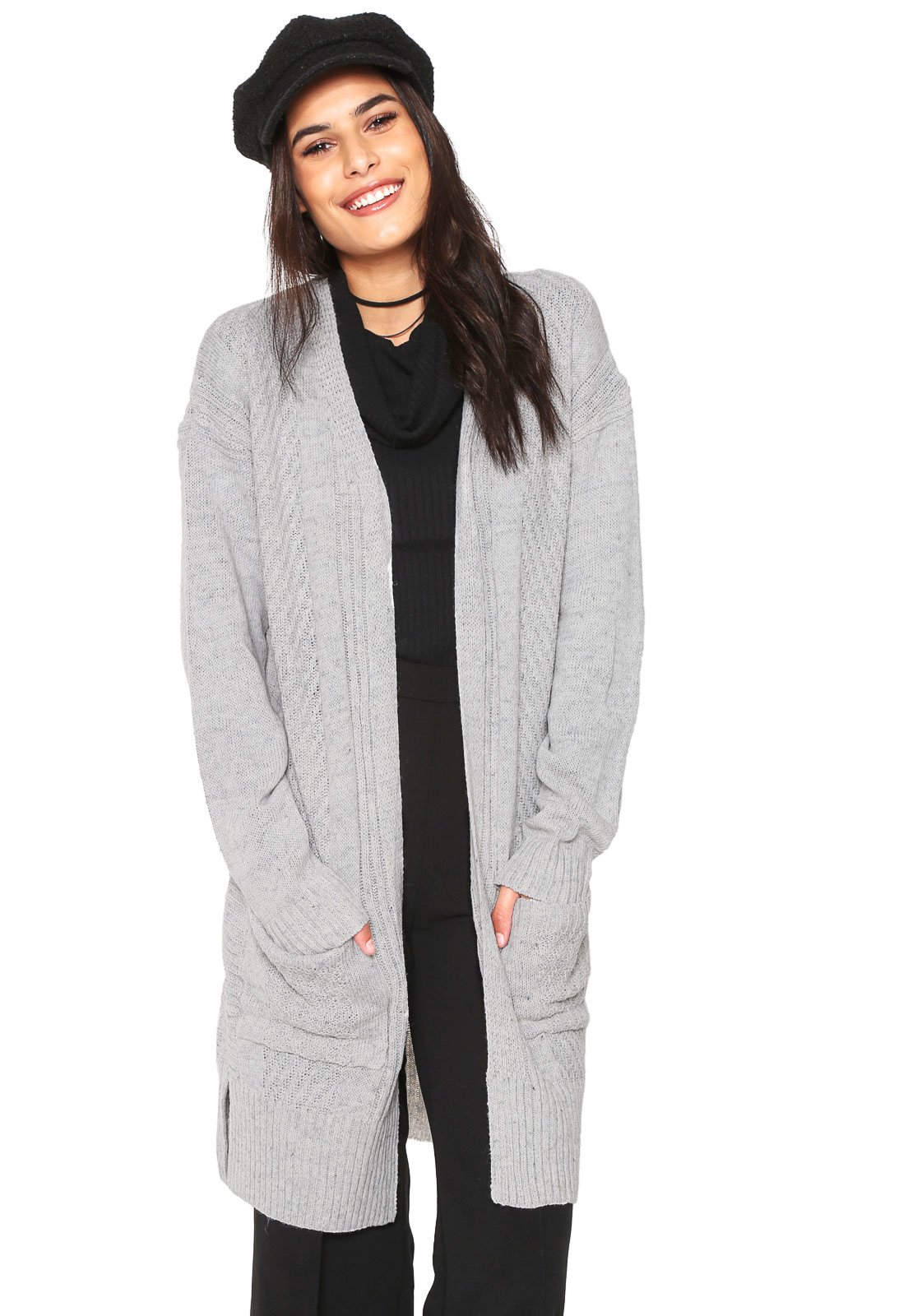 cardigan moletom feminino