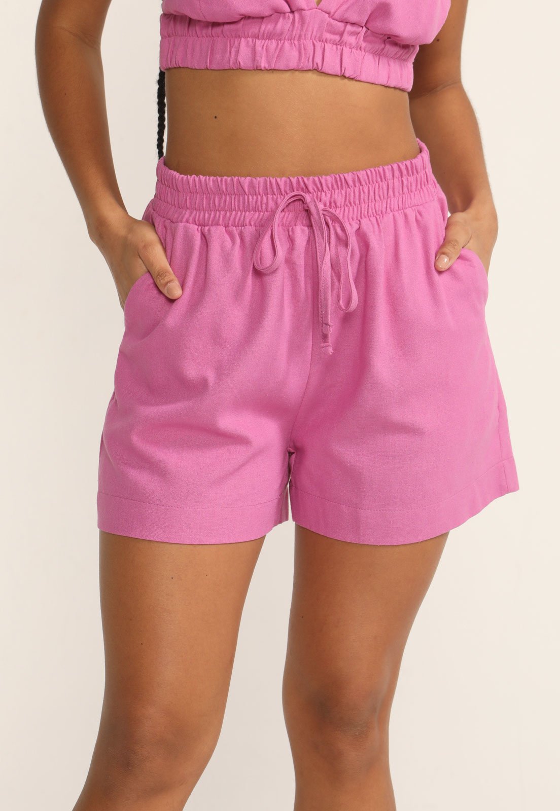 Short Forever 21 Amarração Rosa - Faz a Boa!