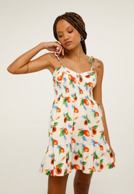 Vestido Forever 21 Longo Folhagem Off-White/Laranja  Vestidos forever 21,  Vestidos compridos, Ideias fashion