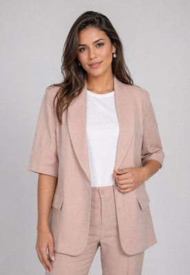 Blazer Feminino Forum Modelagem Contemporânea Rosa