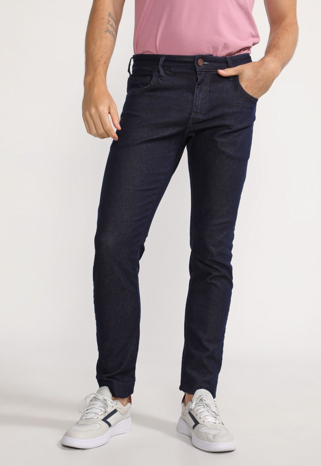 Calça Jeans HNO Jeans Skinny Classic com Elastano Azul Escuro