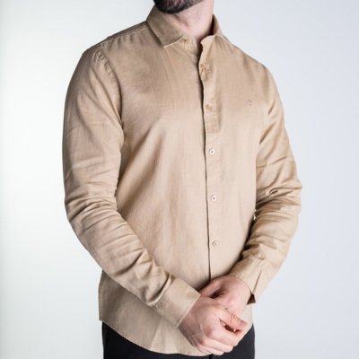 Camisa Forum Linho Relax Bege
