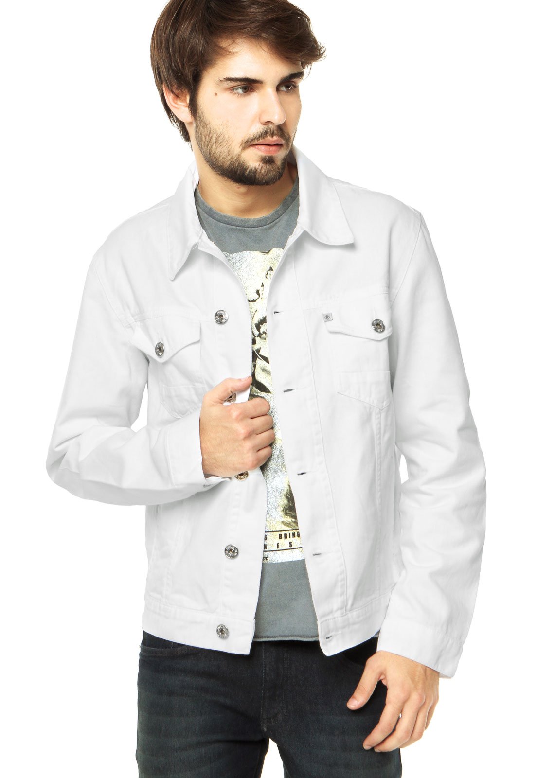 jaqueta branco masculino