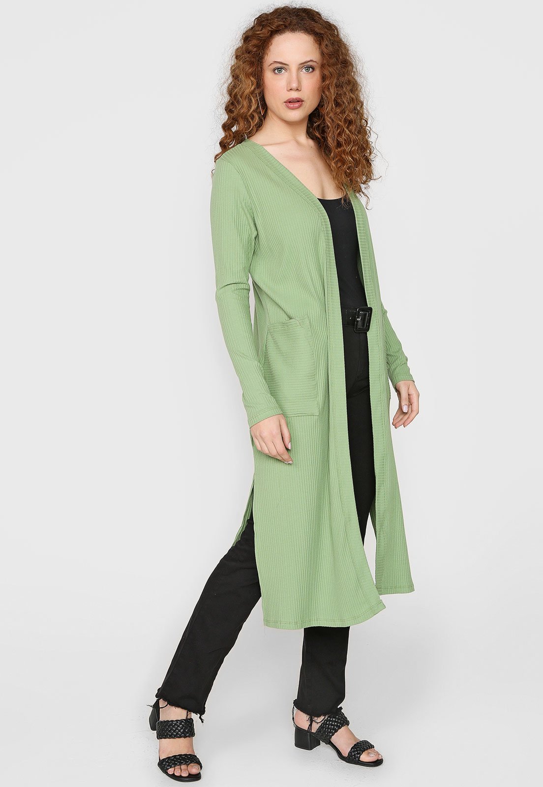 long khaki cardigan womens