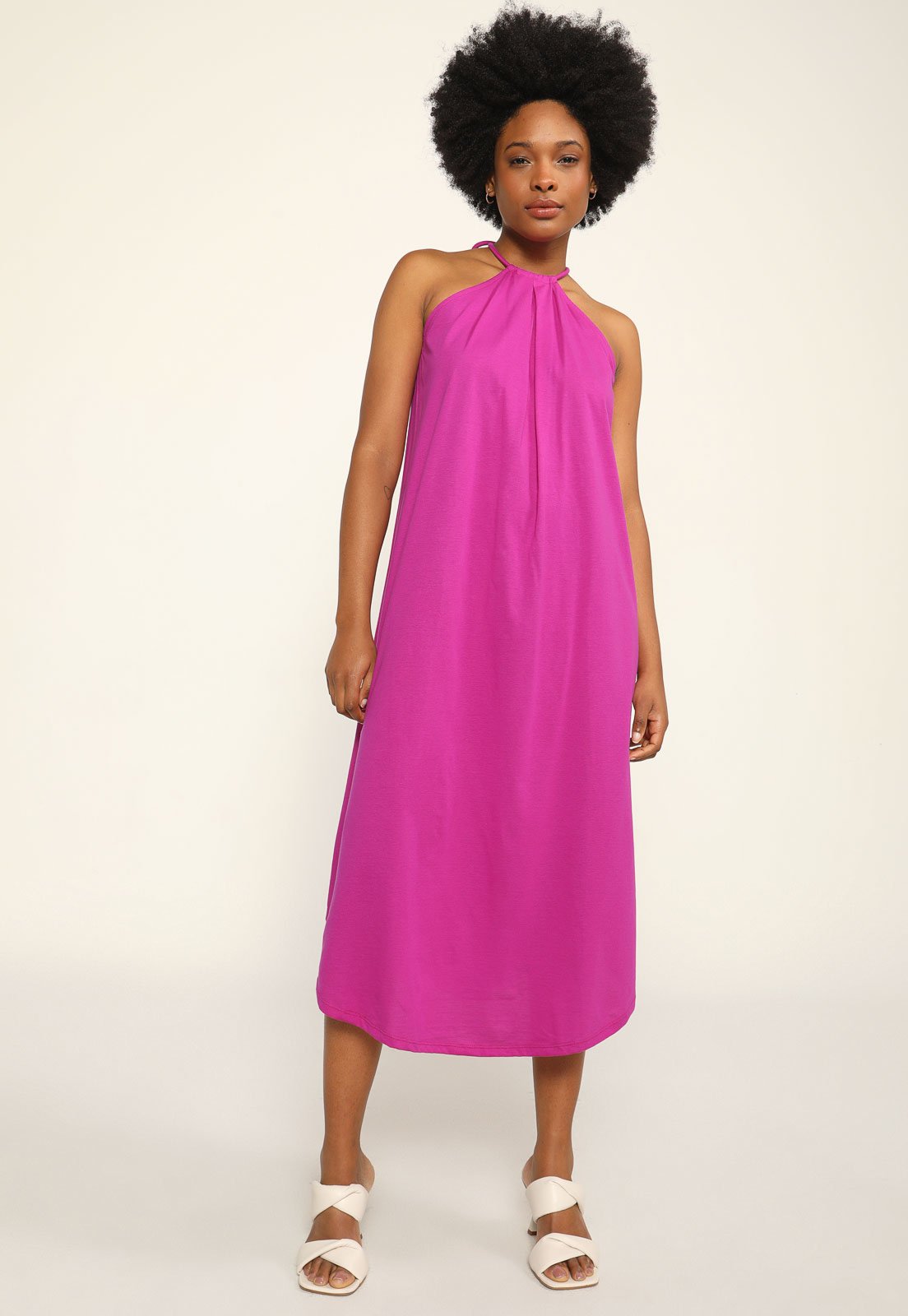 Vestido best sale midi roxo