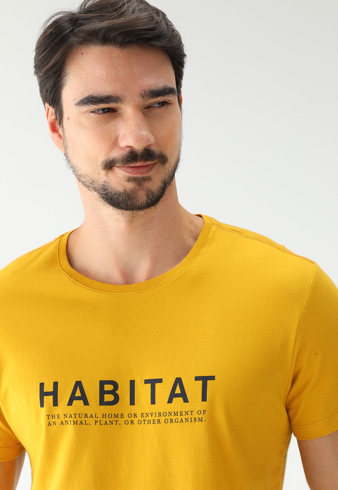 Camiseta Foxton Reta Habitat Amarela - Compre Agora | Dafiti Brasil