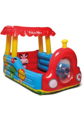 Trenzinho Inflável Fisher-Price grande com 25 bolinhas Menor preço em Trenzinho Inflável Fisher-Price grande com 25 bolinhas
