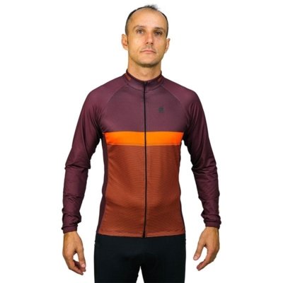 Camisa Ciclismo Manga Longa Furbo Row PP ao 4G Unissex Laranja Menor preço em Camisa Ciclismo Manga Longa Furbo Row PP ao 4G Unissex Laranja