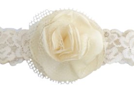 Faixa de Cabelo Fuxicos & Frescuras Renda com Rosa Colombiana Off White Menor preço em Faixa de Cabelo Fuxicos & Frescuras Renda com Rosa Colombiana Off White
