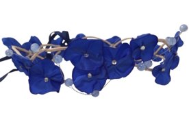 Headband Fuxicos & Frescuras Coroa de Fada Dupla Azul Royal Menor preço em Headband Fuxicos & Frescuras Coroa de Fada Dupla Azul Royal
