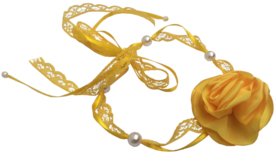 Headband Fuxicos & Frescuras Rosa Colombiana Amarelo Menor preço em Headband Fuxicos & Frescuras Rosa Colombiana Amarelo