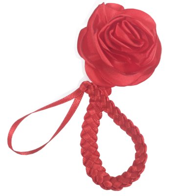 Prendedor de Chupeta Fuxicos & Frescuras Linha Bebê com Rosa Colombiana Vermelho Menor preço em Prendedor de Chupeta Fuxicos & Frescuras Linha Bebê com Rosa Colombiana Vermelho