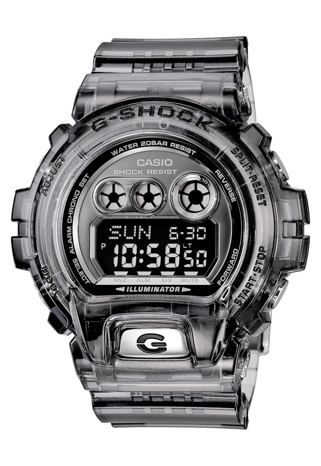 relogio gshock transparente