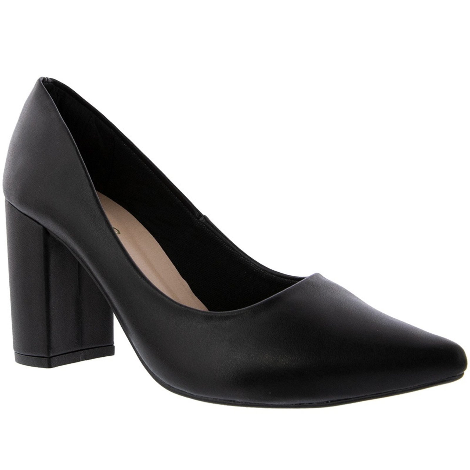 Scarpin DAFITI SHOES Salto Grosso Preto - Compre Agora