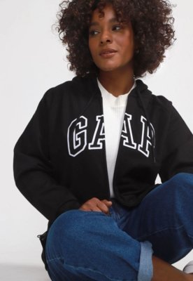 gap logo sherpa moletom com capuz