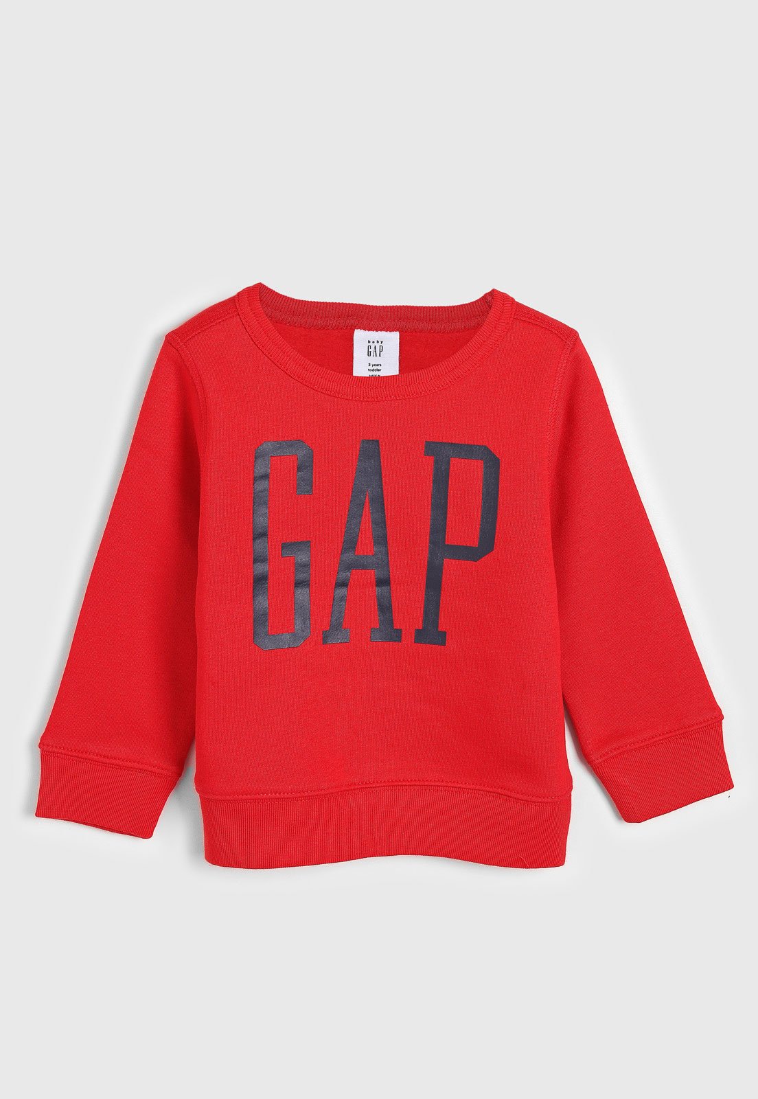 Blusa de Moletom GAP Infantil Logo Vermelha