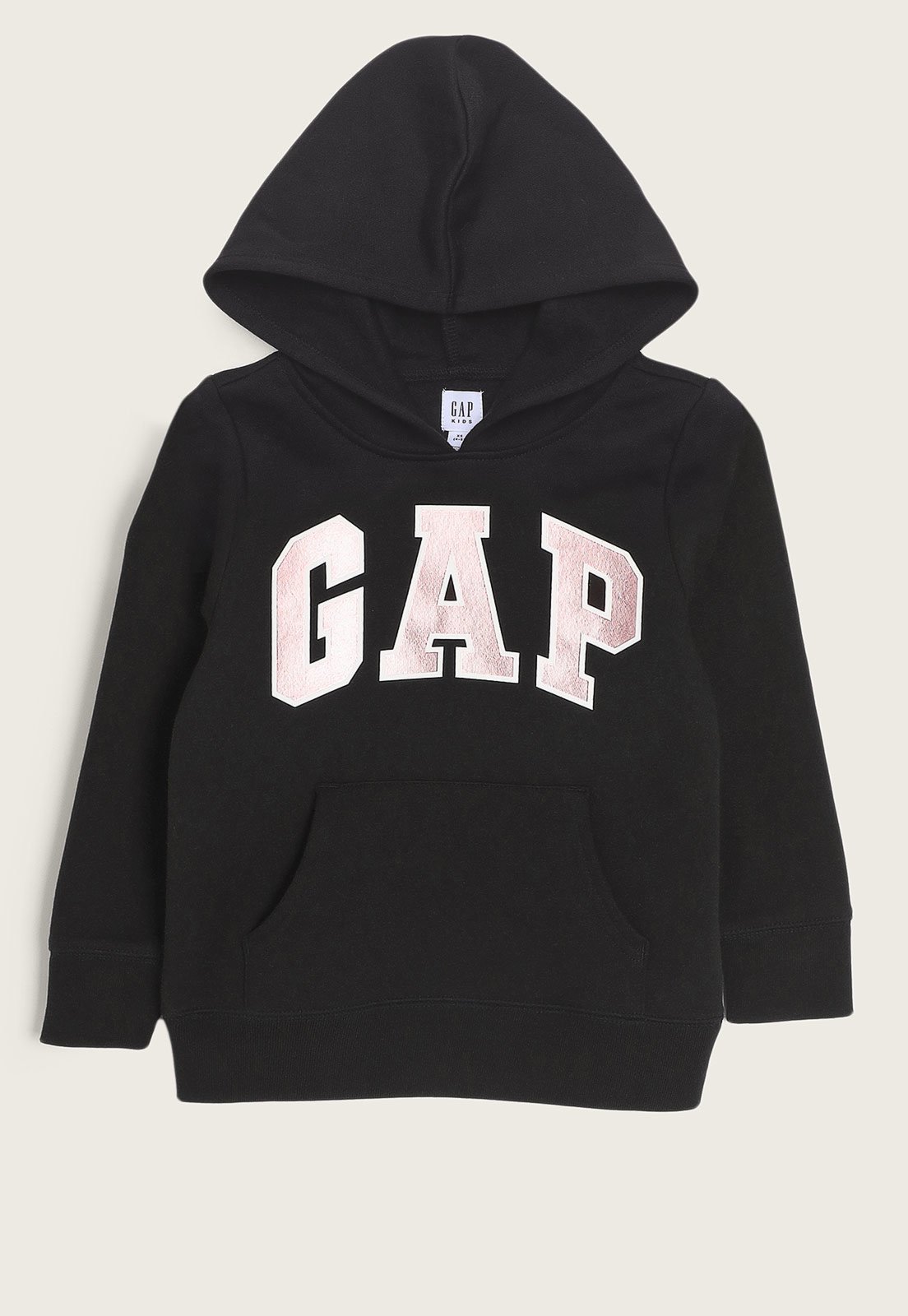 Moletom Gap Preto Logo Oncinha Feminino - Preto