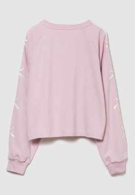 Blusa de Moletom Infantil GAP com Laços Rosa