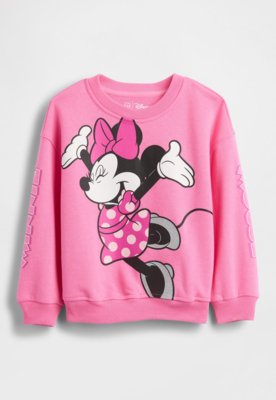 Blusa de Moletom Infantil Gap Minnie Mouse Rosa