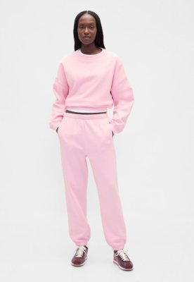 Calça Feminina GAP Levemente Ampla Rosa