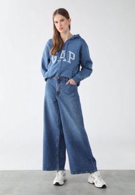 Calça Feminina GAP Wide Leg Azul