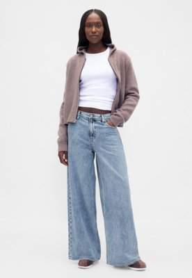 Calça Feminina GAP Wide Leg Azul
