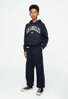 Calça Infantil GAP Listra Lateral Azul Marinho