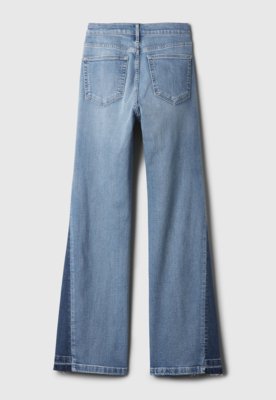 Calça Jeans GAP Wide Leg Recorte Lateral Azul
