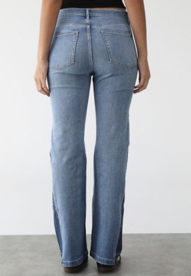 Calça Jeans GAP Wide Leg Recorte Lateral Azul