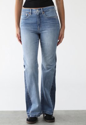 Calça Jeans GAP Wide Leg Recorte Lateral Azul