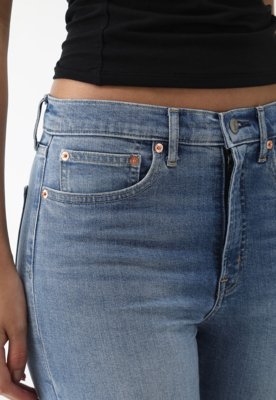 Calça Jeans GAP Wide Leg Recorte Lateral Azul