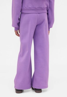 Calça de Moletom Infantil GAP Cintura Alta Perna Ampla Roxo