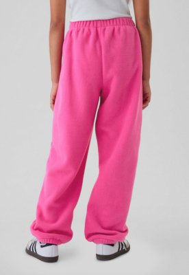 Calça de Moletom Infantil GAP Logo Reta Pink
