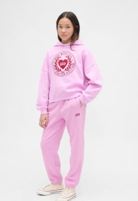 Calça de Moletom Infantil Jogger GAP Logo Rosa