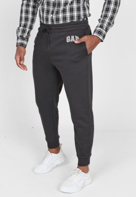 Calça Moletom GAP Jogger Logo Preta Menor preço em Calça Moletom GAP Jogger Logo Preta