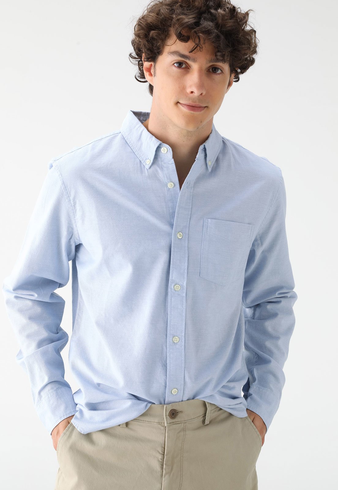 Camisa GAP Reta Listrada Azul