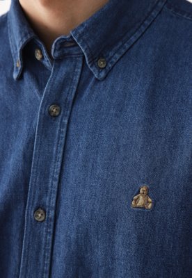 Camisa Jeans GAP Reta Lisa Azul