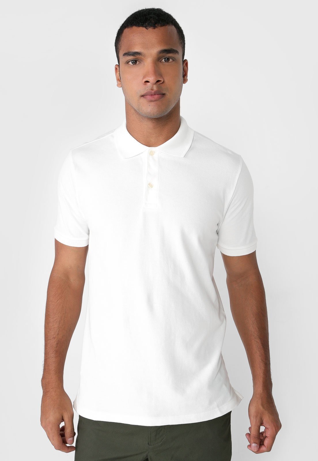 Camisa Polo GAP Reta Lisa Branca