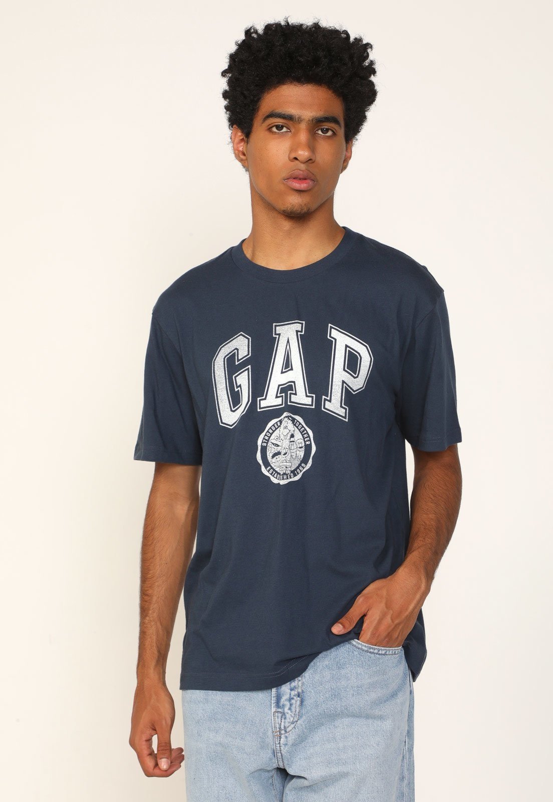 Camiseta GAP Logo Azul-Marinho