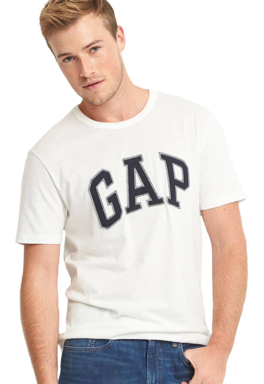 Camiseta GAP Logo Branca - Compre | Kanui