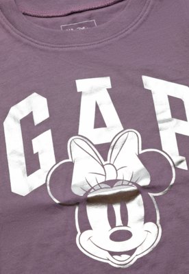 Camiseta Infantil GAP Minnie Mouse Roxa