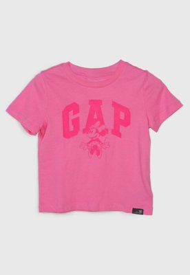Camiseta Infantil GAP Minnie Rosa