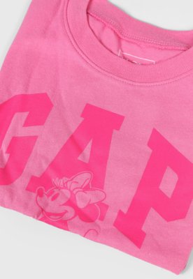 Camiseta Infantil GAP Minnie Rosa