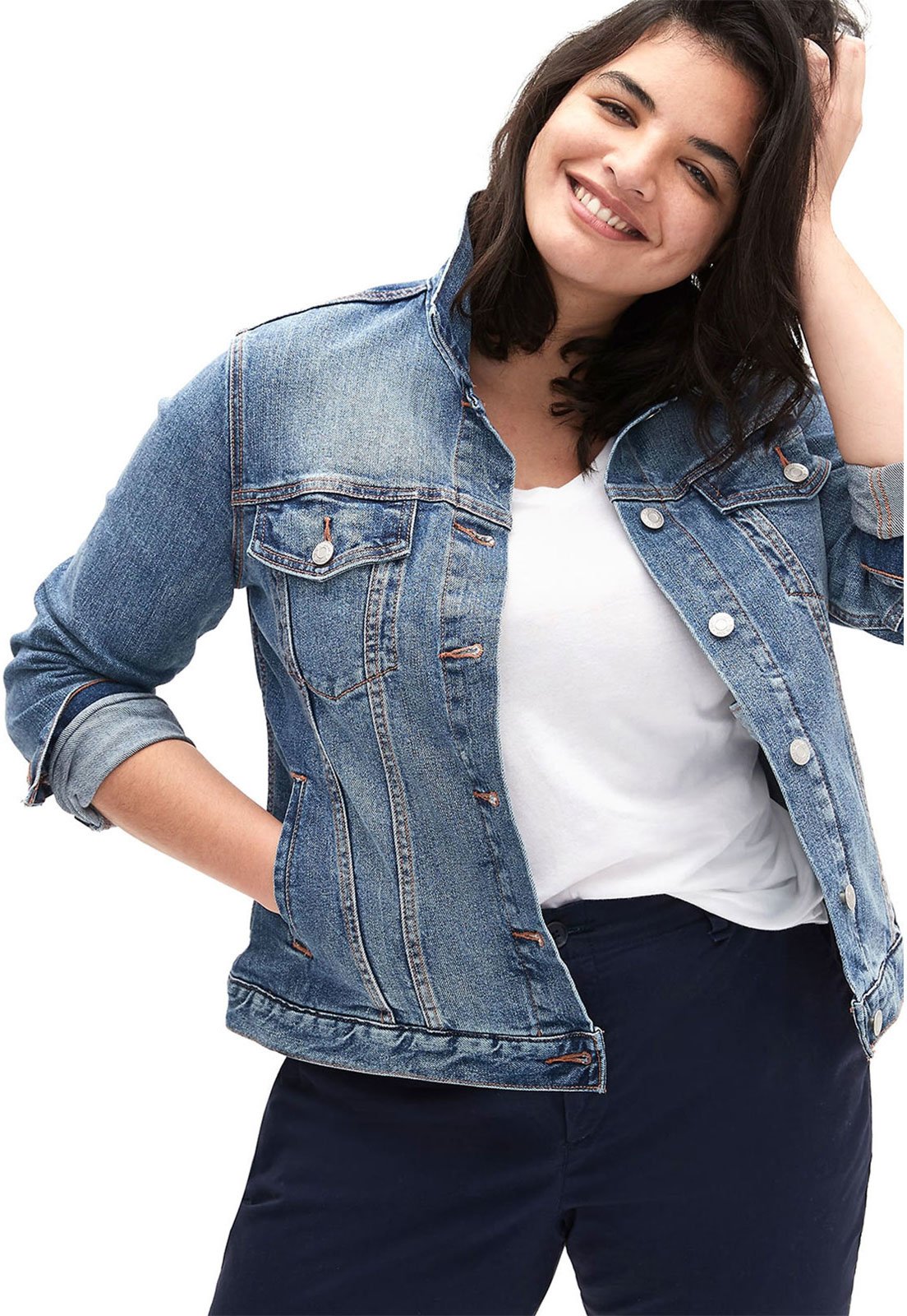 jaqueta jeans estonada feminina