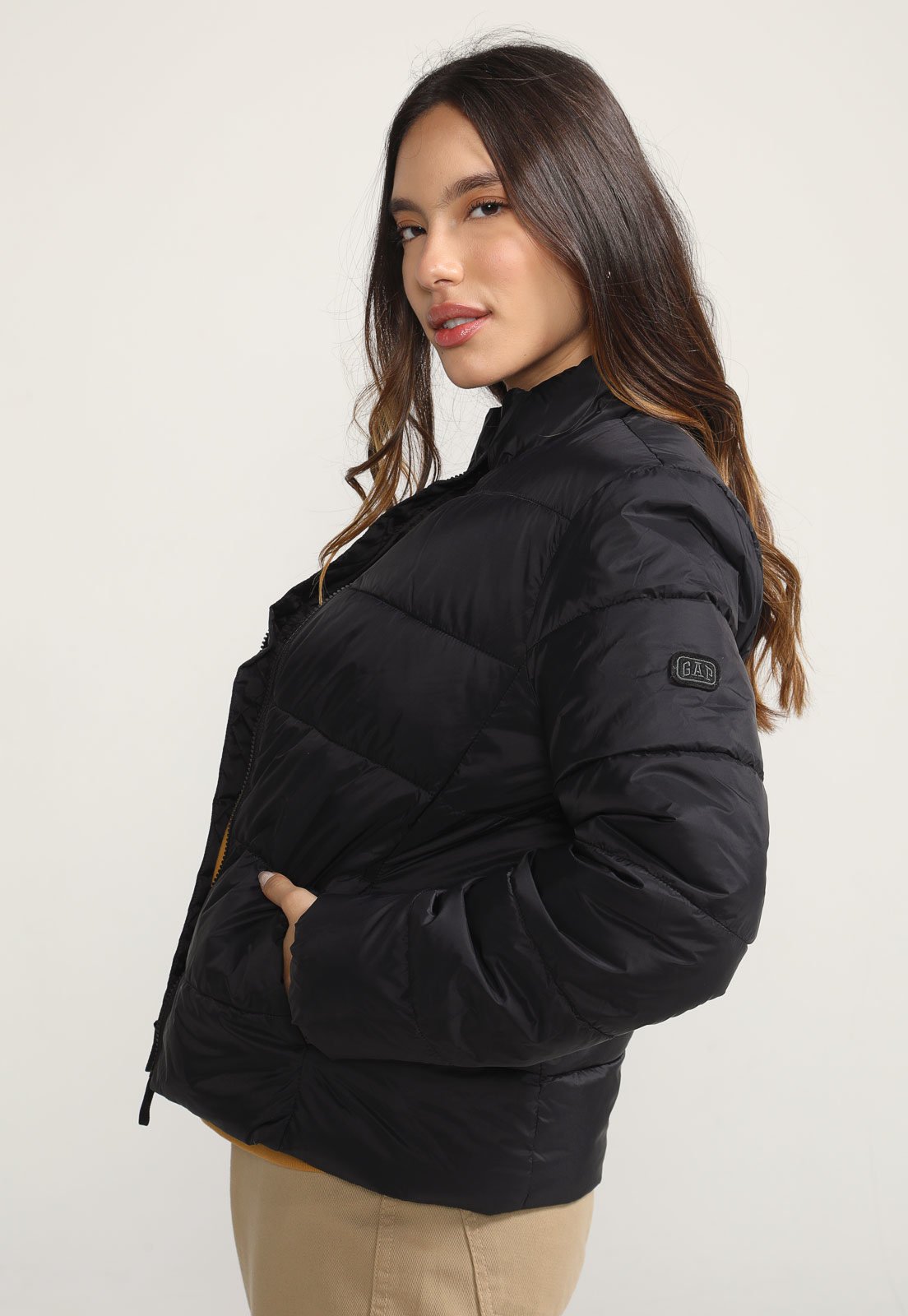 Jaqueta Puffer Matelassê R.L Preto - Mod Store