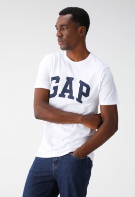 Kit 2pçs Camiseta GAP Reta Logo Azul