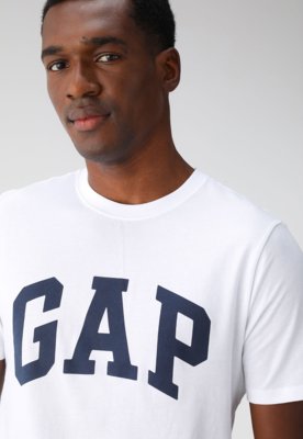 Kit 2pçs Camiseta GAP Reta Logo Azul