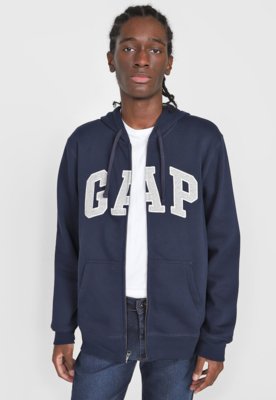 Moletom Flanelado Aberto GAP Logo Bordado Azul-marinho é boa?