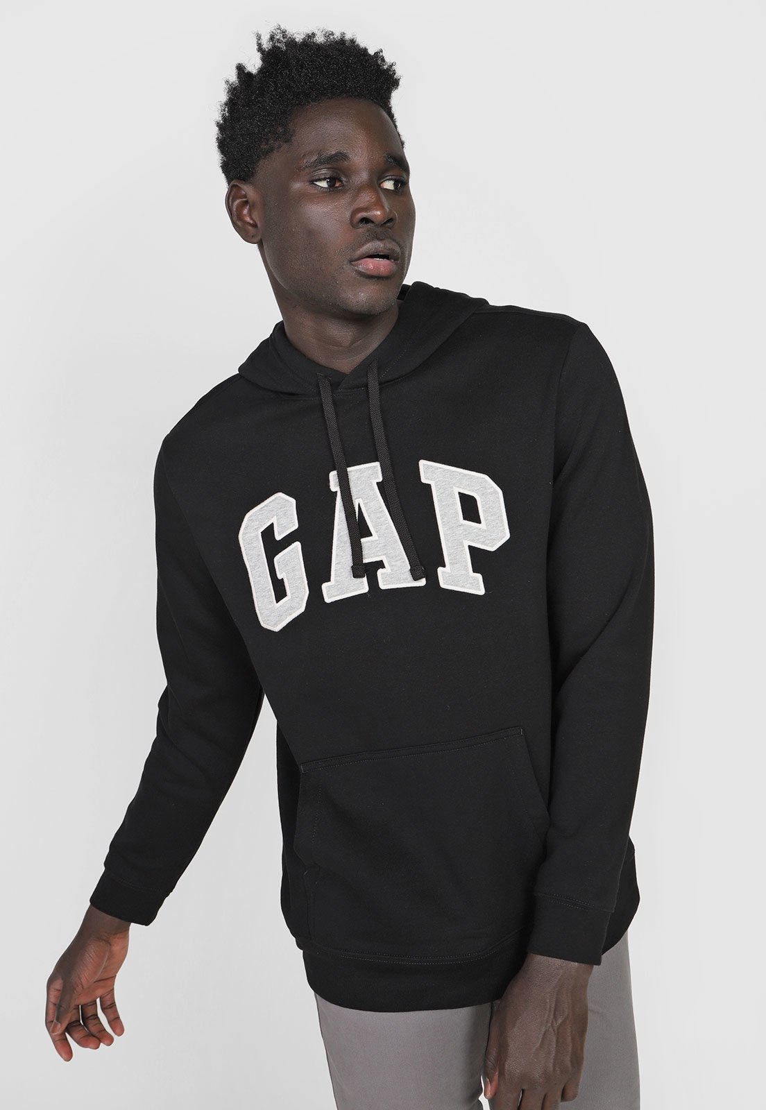 gap logo sherpa moletom com capuz