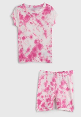 Pijama Infantil GAP Curto Full Print Rosa